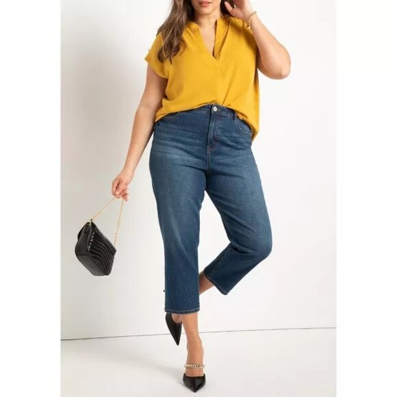 ELOQUII Notch Collar Blouse 14 - Picture 2 of 4